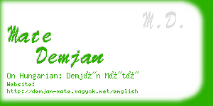 mate demjan business card